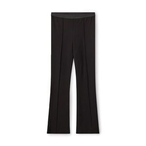 NWT The. Garment Chloe Pants Kick Crop Flare Stretchy Pull On In Black Size US 0